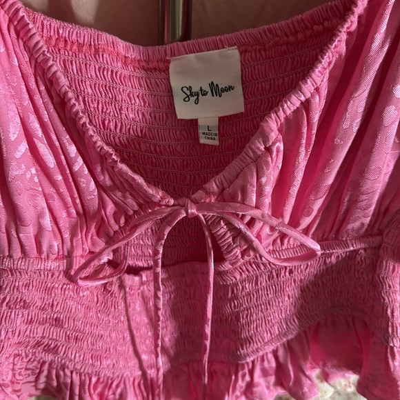 Sky to Moon Pink Crop Top - Picture 4 of 13